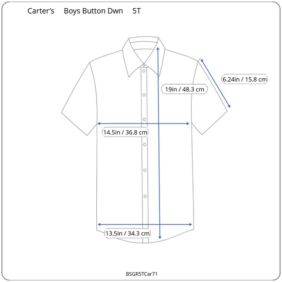 Carter’s Boys Short Sleeve Button Down Shirt - Picture 6 of 6